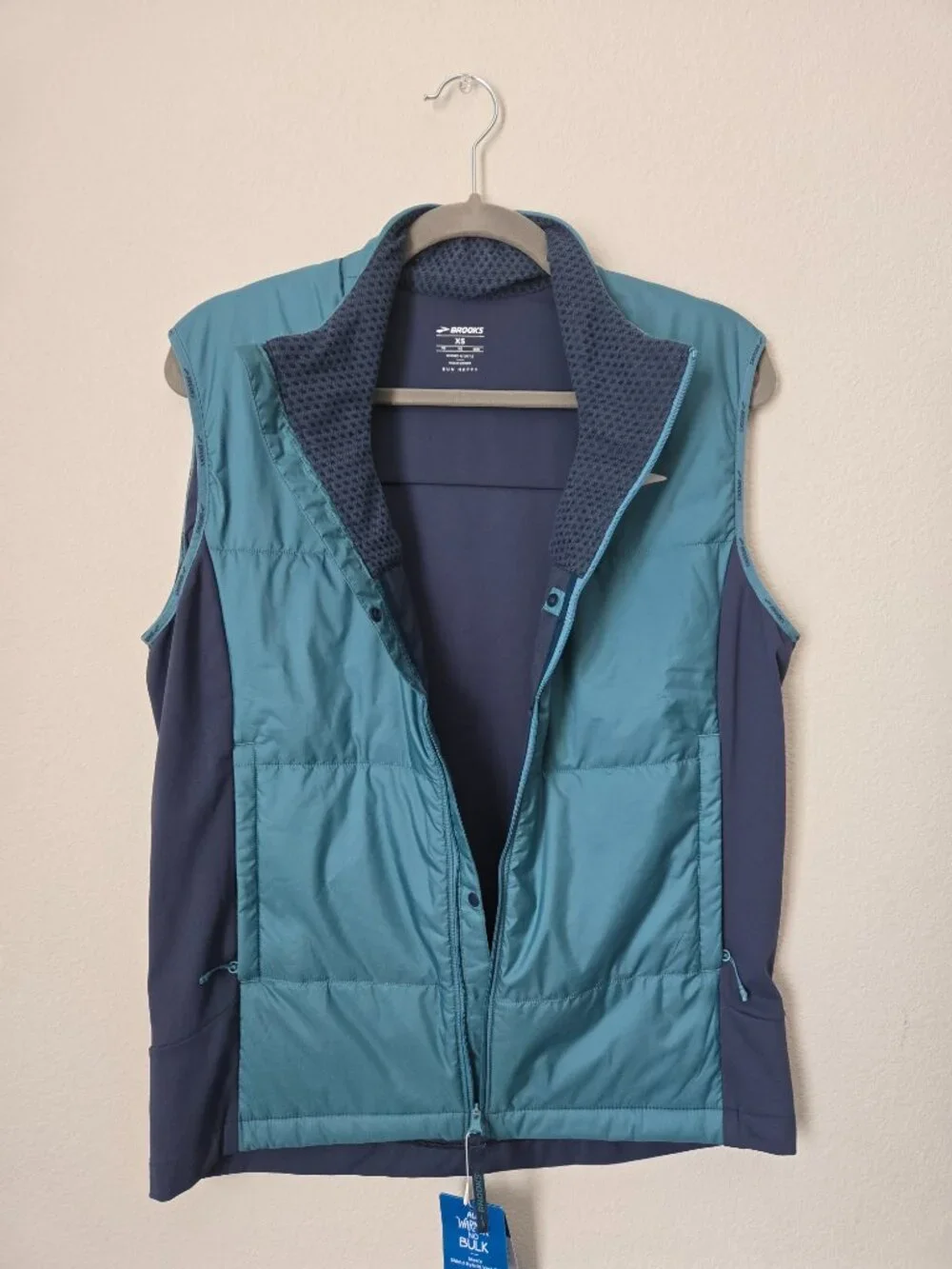 Brooks Men's Shield Hybrid 3.0 VestRunning Vest Storm Blue Size XS *SMALL STAIN*